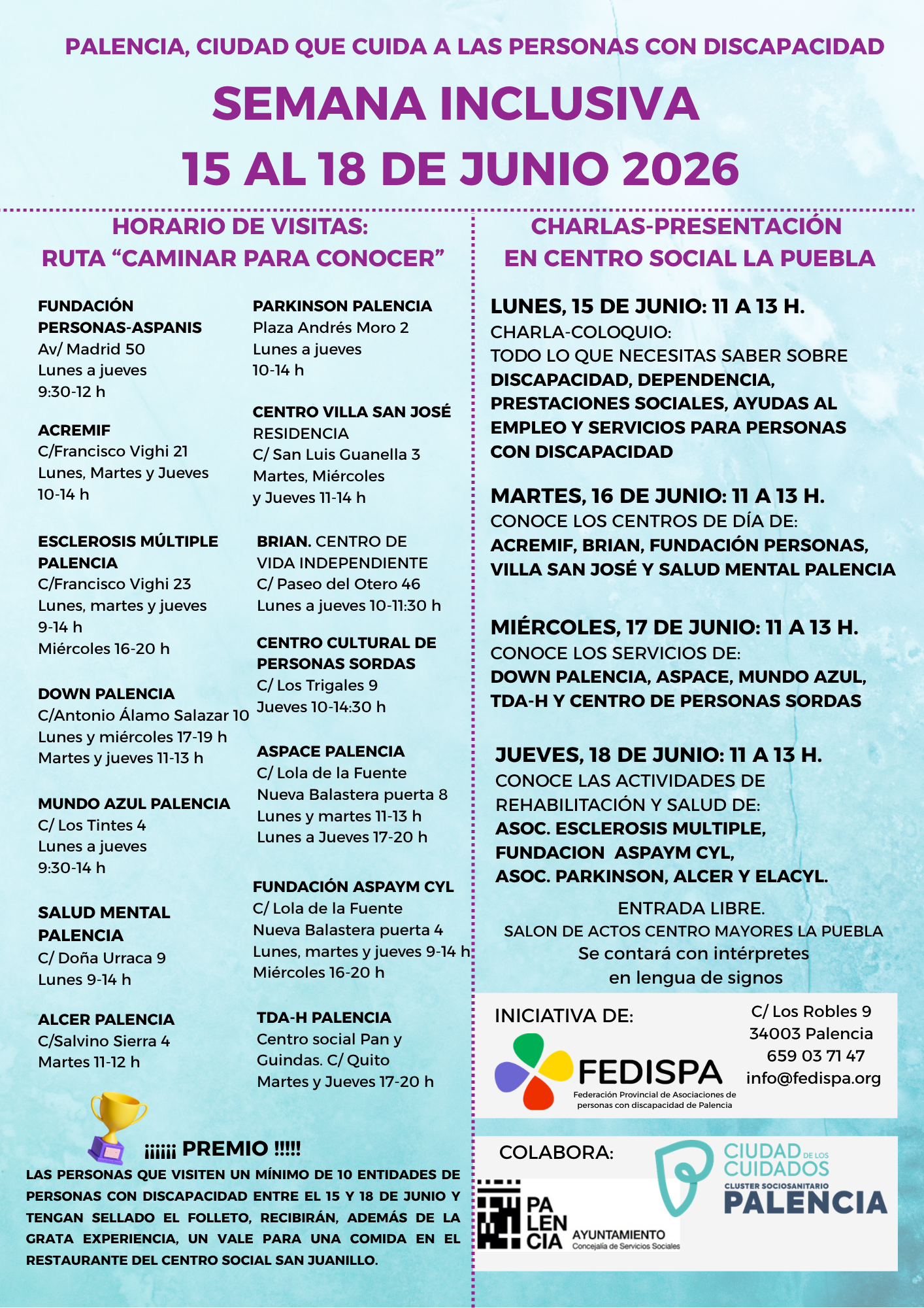SEMANA INCLUSIVA 15 AL 18 JUNIO 2026